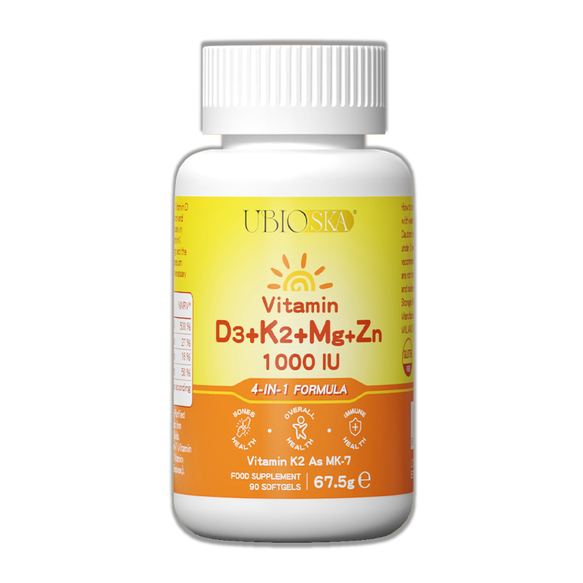 Vitamin D3 (1000 IU) & K2 & Mg Softgel