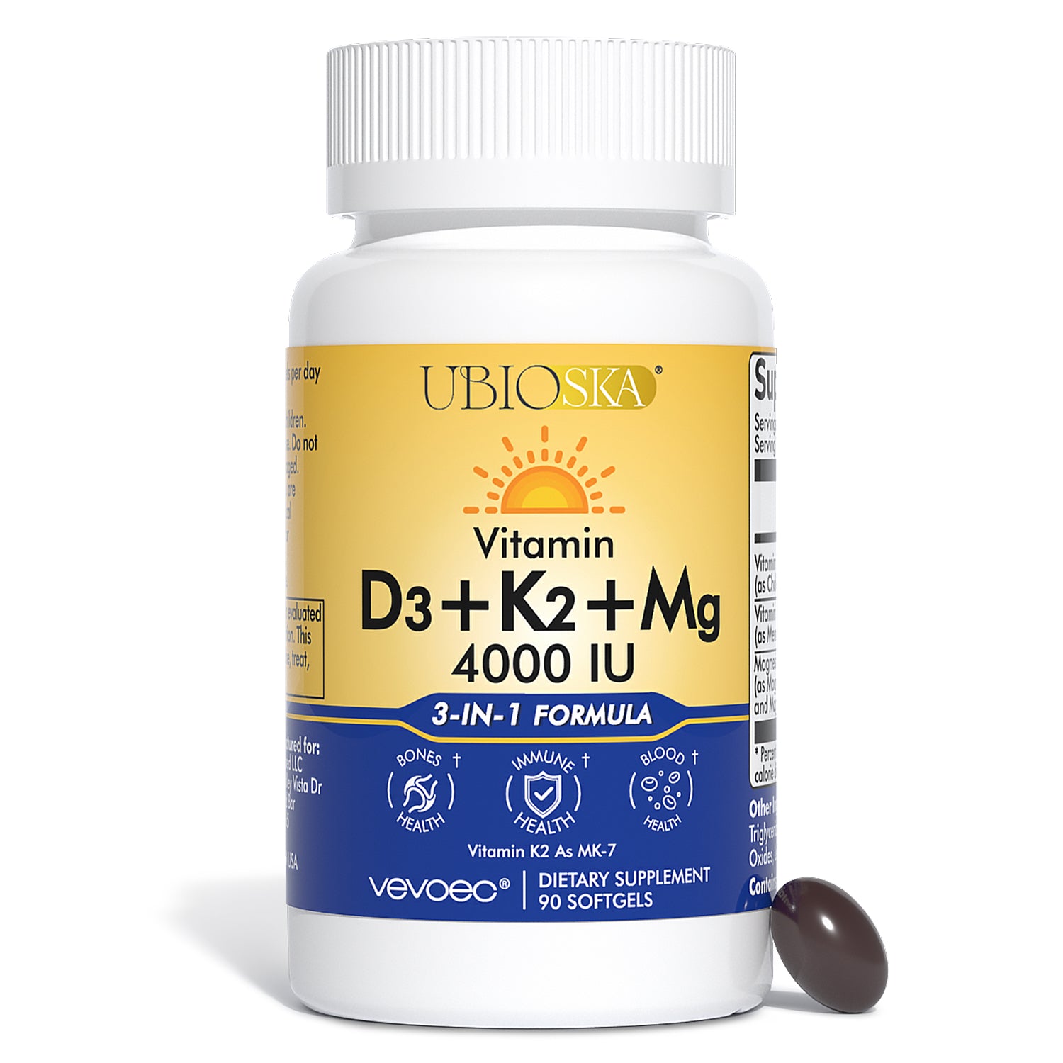 Vitamin D3 (4000 IU) & K2 & Mg Softgel
