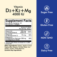 Vitamin D3 (4000 IU) & K2 & Mg Softgel